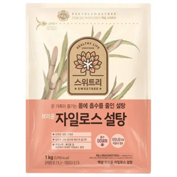 백설 브라운 자일로스 설탕, 1kg, 1개
