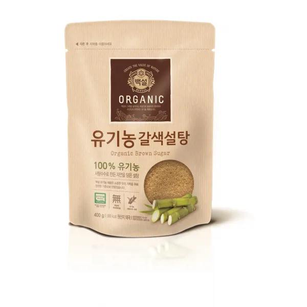 백설 유기농 갈색설탕, 400g, 1봉