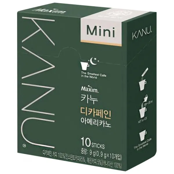 맥심 카누 미니디카페인 10T 원두커피 커피 아메리카노 커피믹스 맥심카누, 단일 총 수량
