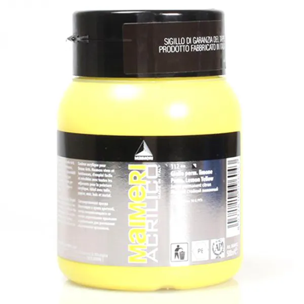 마이메리 아크릴리코 500ml 낱색 아크릴물감, 112 AM PERM YELLOW LEM, 1개