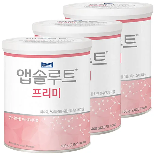 매일유업 앱솔루트 프리미 분유, 400g, 3캔