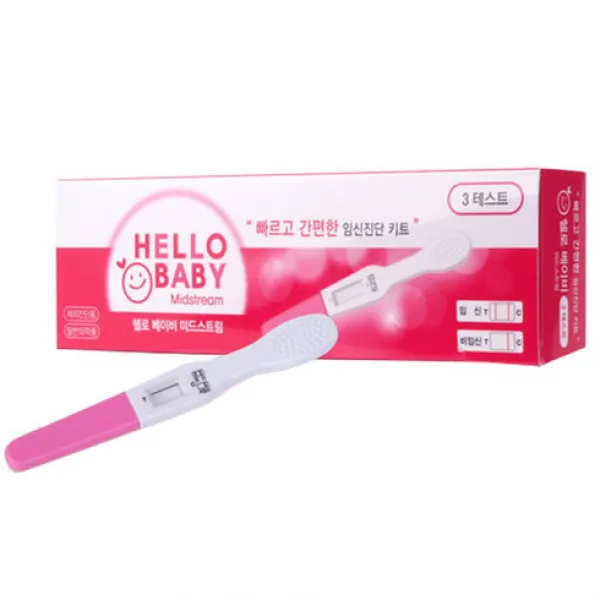 코스모스 헬로베이비 미드스트림 임신테스트기, 3개입, 2개