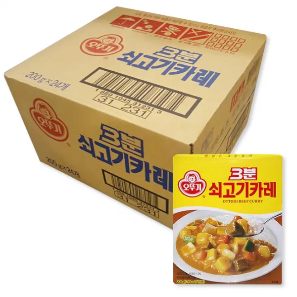 오뚜기 3분 쇠고기카레, 200g, 24개