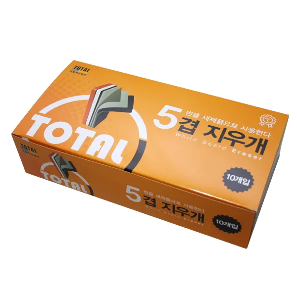 토탈하얀칠판 5겹 화이트보드 지우개 10p 혼합 색상