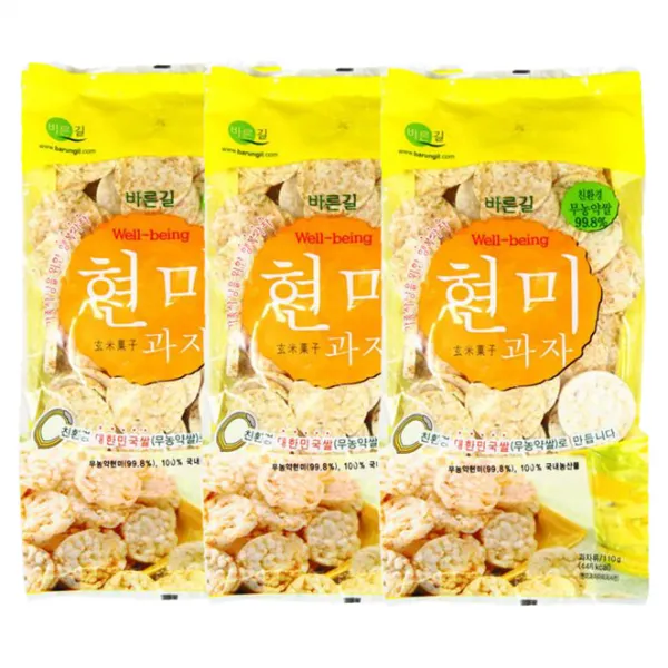 바른길 현미과자, 110g, 3개