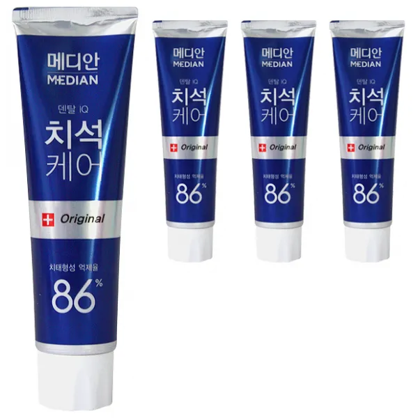 메디안 치석 케어 오리지널 치약 120g 4개