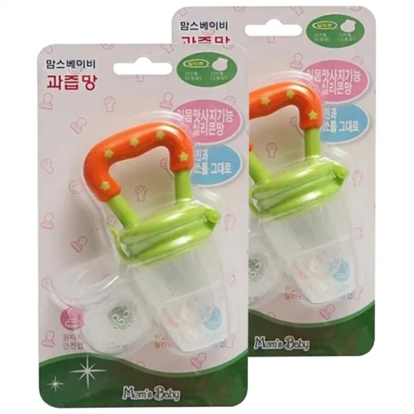 맘스베이비 실리콘 과즙망 그린 2개