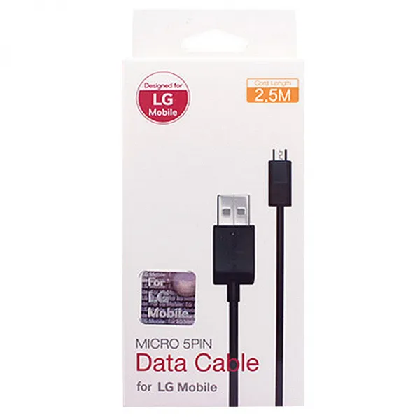 for LG Mobile 마이크로 5핀 고속케이블 2.5m, 블랙