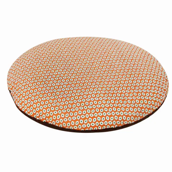 [140spoon] Orange Macaron Mat (라운딩방석) 커버+방석솜, 오렌지,브라운