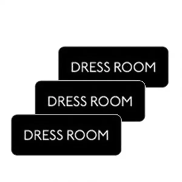 [더하기] 도어사인 - DRESS ROOM, 블랙, 3개