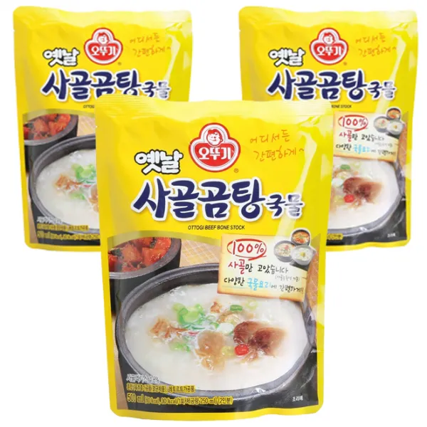 오뚜기 옛날 사골곰탕 국물, 500ml, 3개