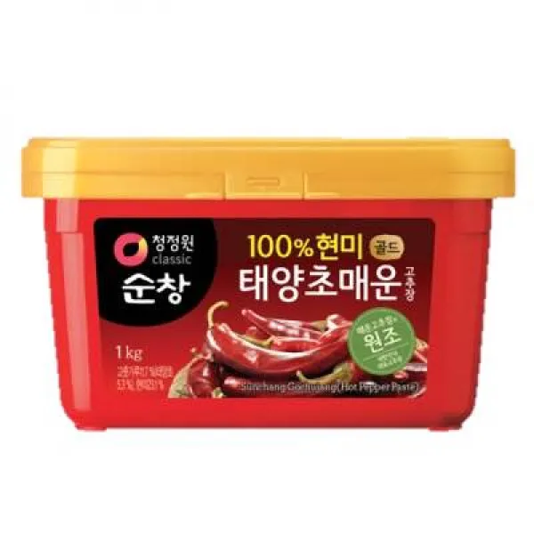 청정원순창 100% 현미 골드 태양초 매운 고추장, 1kg, 1개