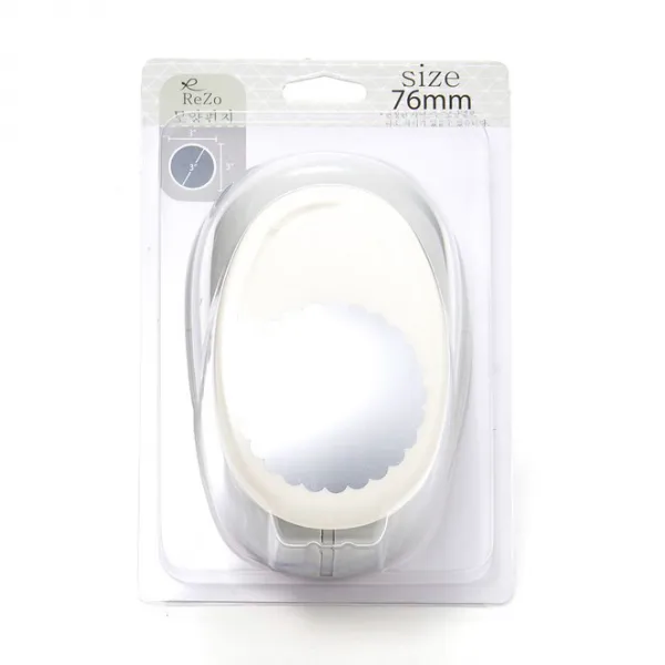 포코스 모양펀치 R-76 76mm, 1개, 34번 물결원
