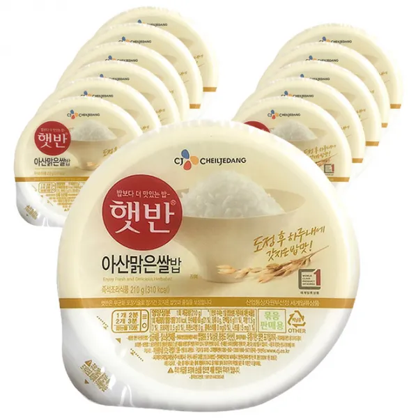 Cj제일제당 햇반 아산맑은쌀밥 210g 36개입