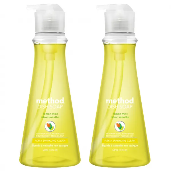 메소드 왕뽀득 주방세제 레몬민트향, 532ml, 2개입