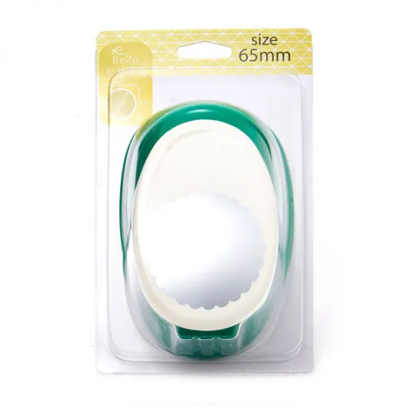 포코스 모양펀치 R-65 65mm, 1개, 34번 물결원