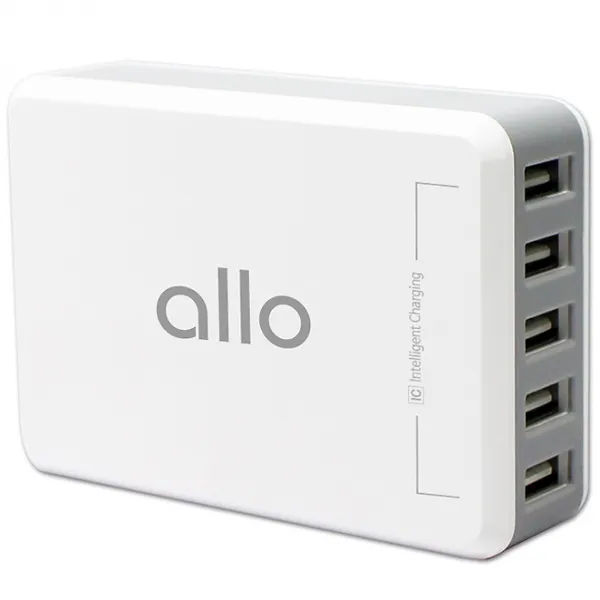 알로코리아 멀티충전기 스마트IC 5포트 allo UC301, 화이트, 1개