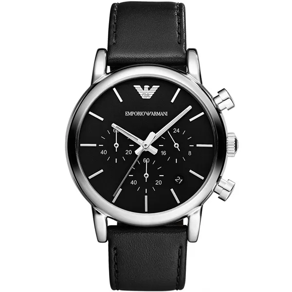 알마니 ARMANI AR1828 Herren-Uhren 헤렌-흐런 크로노그래프 남성용 가죽시계 45mm