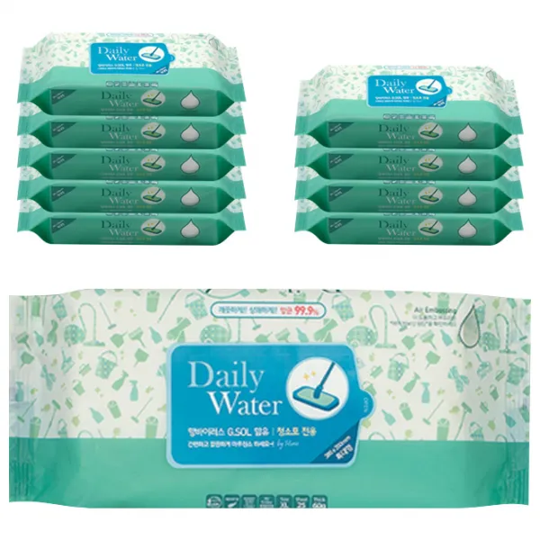 데일리워터 물걸레 청소포 특대형 리필 25매 10팩