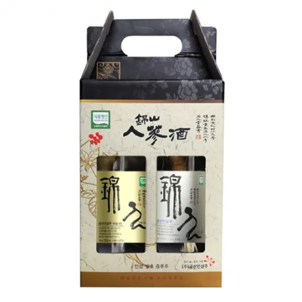 금산인삼주 수삼단본 23도 + 43도 세트 375ml 2병