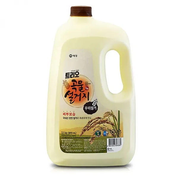 트리오 곡물설거지 우리쌀겨 주방세제, 3L, 1개