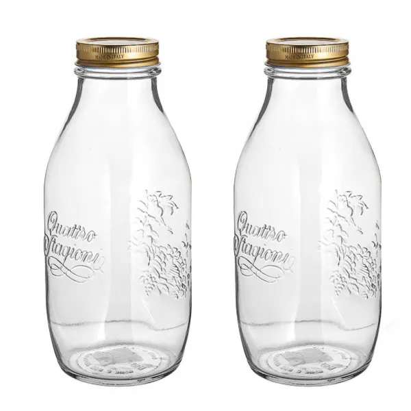 보르미올리 우유병 + 기프트박스 세트, 1L, 2개입