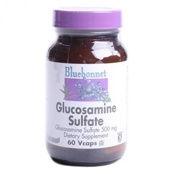 Bluebonnet 글루코사민 서페이트 500 mg 브이캡, 60개입, 1개