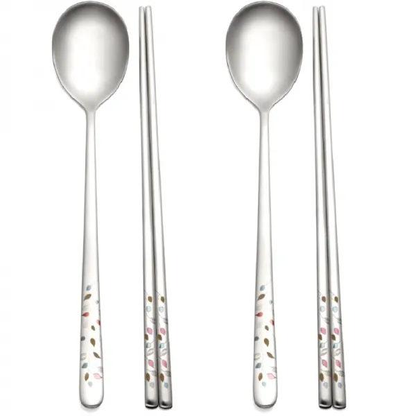 한국도자기리빙 올리비아 레이저한수저 실버 2벌 세트