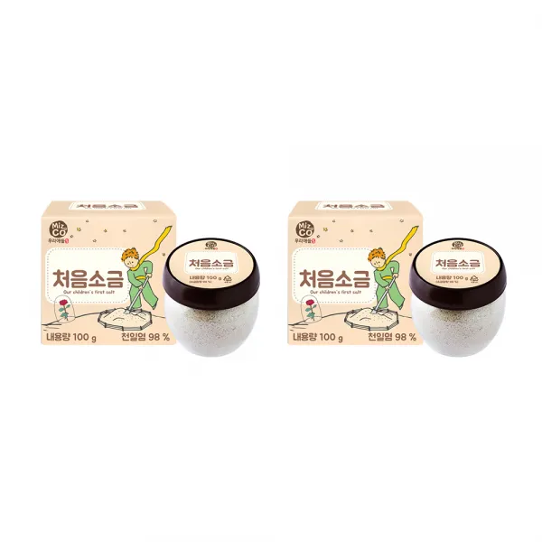 미즈앤코 처음소금 100g, 천일염, 2개입