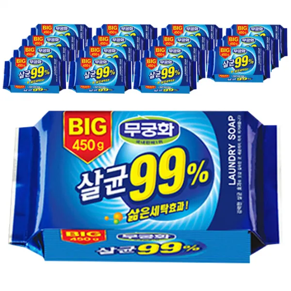 무궁화 BIG 살균 99% 비누, 450g, 16개입