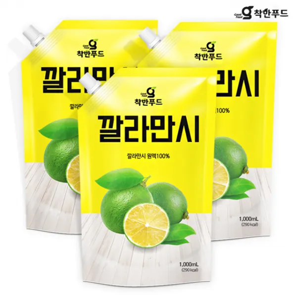 착한푸드 깔라만시 원액, 1000ml, 3팩