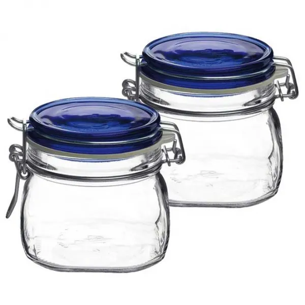 보르미올리 피도 자 유리저장병 블루, 500ml, 2개