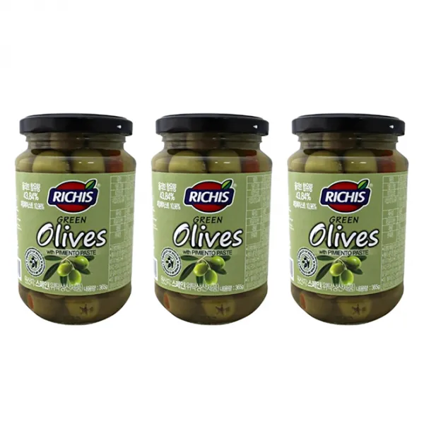 리치스 그린올리브, 365g, 3개
