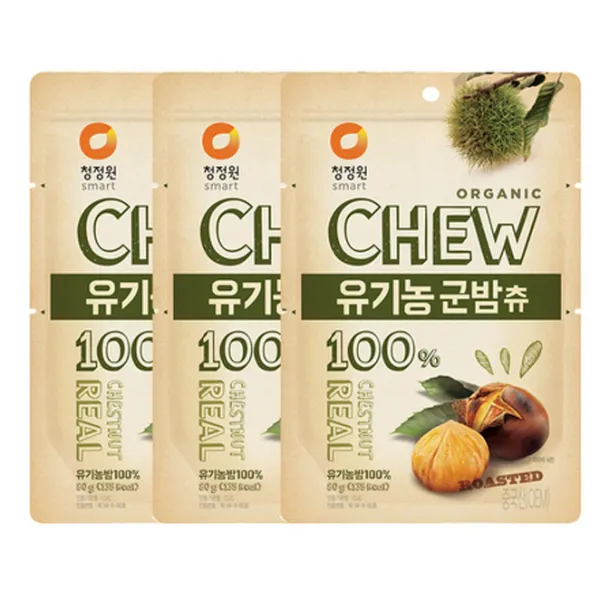청정원 츄앤리얼 유기농 군밤츄, 80g, 3개