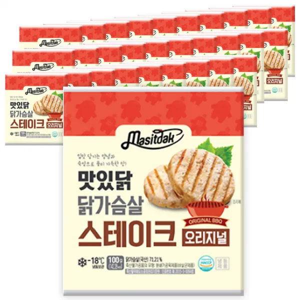 맛있닭 닭가슴살 스테이크 오리지널, 100g, 30팩