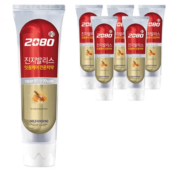 2080 진지발리스 골드진생 치약 140g 6개입