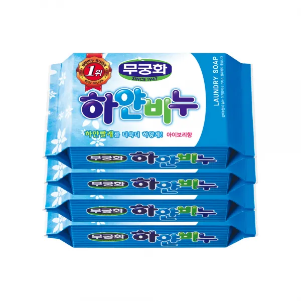 무궁화 세탁비누 하얀비누, 4개, 230g
