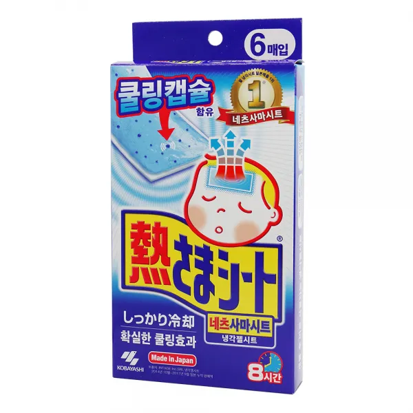 고바야시 네츠사마 냉각 젤 해열시트, 6매입, 1개