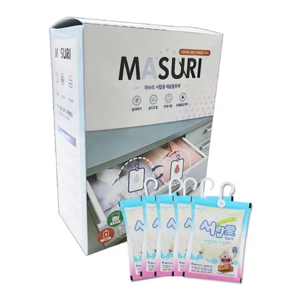 bh스토어 마수리 서랍뽀송 서랍용 제습탈취제 말려서 다시쓰는 습기제거제, 225g, 1세트