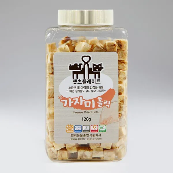 펫츠플레이트 반려동물 동결건조 간식, 가자미 홀릭맛, 1개
