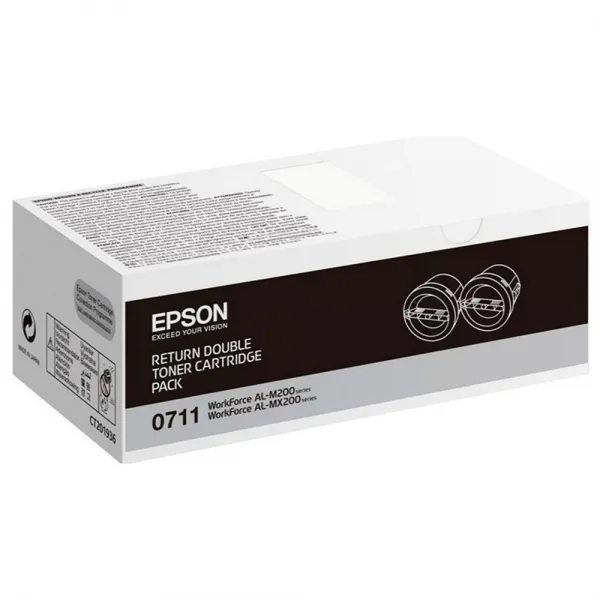 정품토너 S050711 검정(더블팩)(2500매x2)(E6081) 사무잡화 프린터 프린터토너 정품토너 토너, 본상품선택, 1