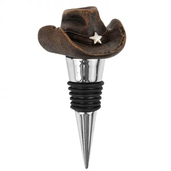 포스터앤라이 로데오 카우보이 햇 보틀 와인 스토퍼 혼합 색상 1개