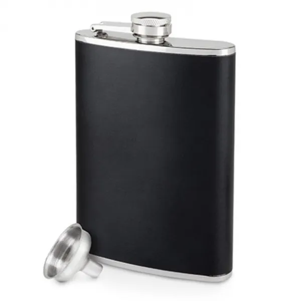 트루 몬테 카를로 포 레더 플라스크 236.6ml, Stainless Steel+Black, 1개
