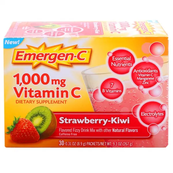 이머전씨 비타민 C 1000mg 피지 드링크 믹스 스트로베리- 키위, 8.9g, 30개입