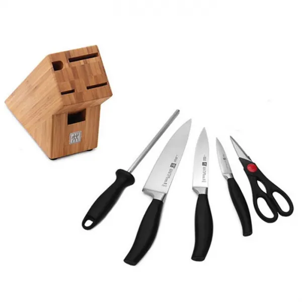헹켈 5스타 뱀브 6종 칼블럭세트 HK30150-006, 1세트, 과도 + 일반식도 + 중도 + 주방가위 + 칼갈이 + 블럭