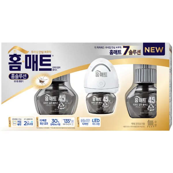 홈매트 홈솔루션 전자모기향 훈증기 + 훈증액 리필 29ml X 3p Emv 110hst 1세트