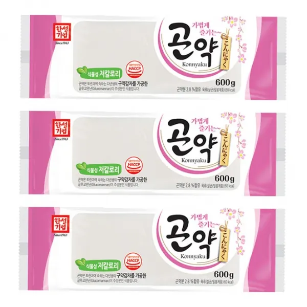 한성기업 가볍게 즐기는 곤약 600g 3개