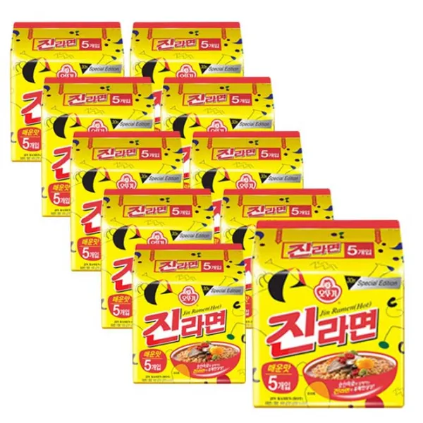 오뚜기 진라면 매운맛 120 g, 50개