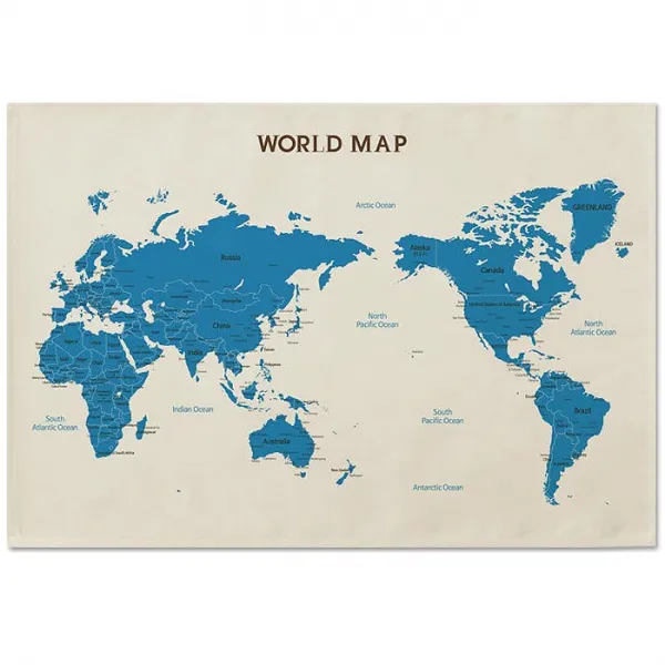 더파슬리 영문지명 패브릭 세계지도 M509 1개