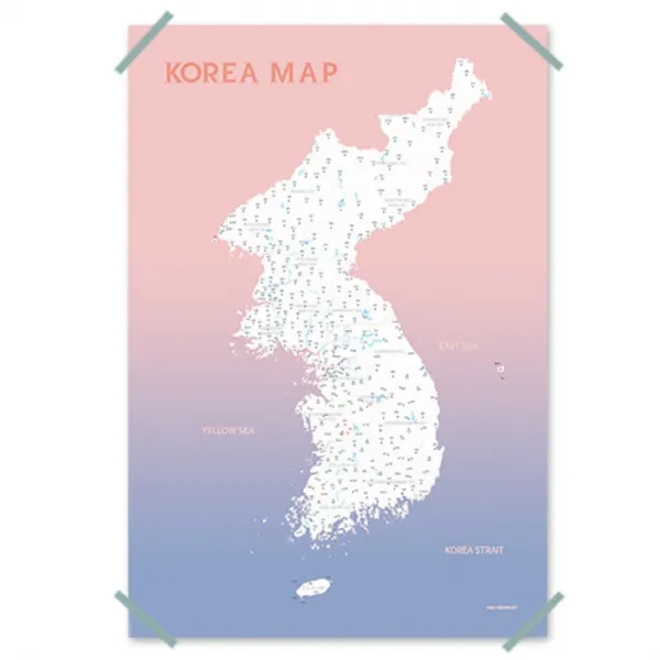 더파슬리 인테리어 한국지도 Gm 54103